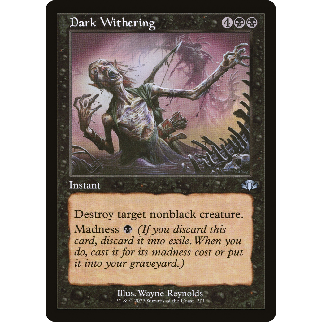 Dark Withering (Retro Frame) (DMR-301) - Dominaria Remastered Foil
