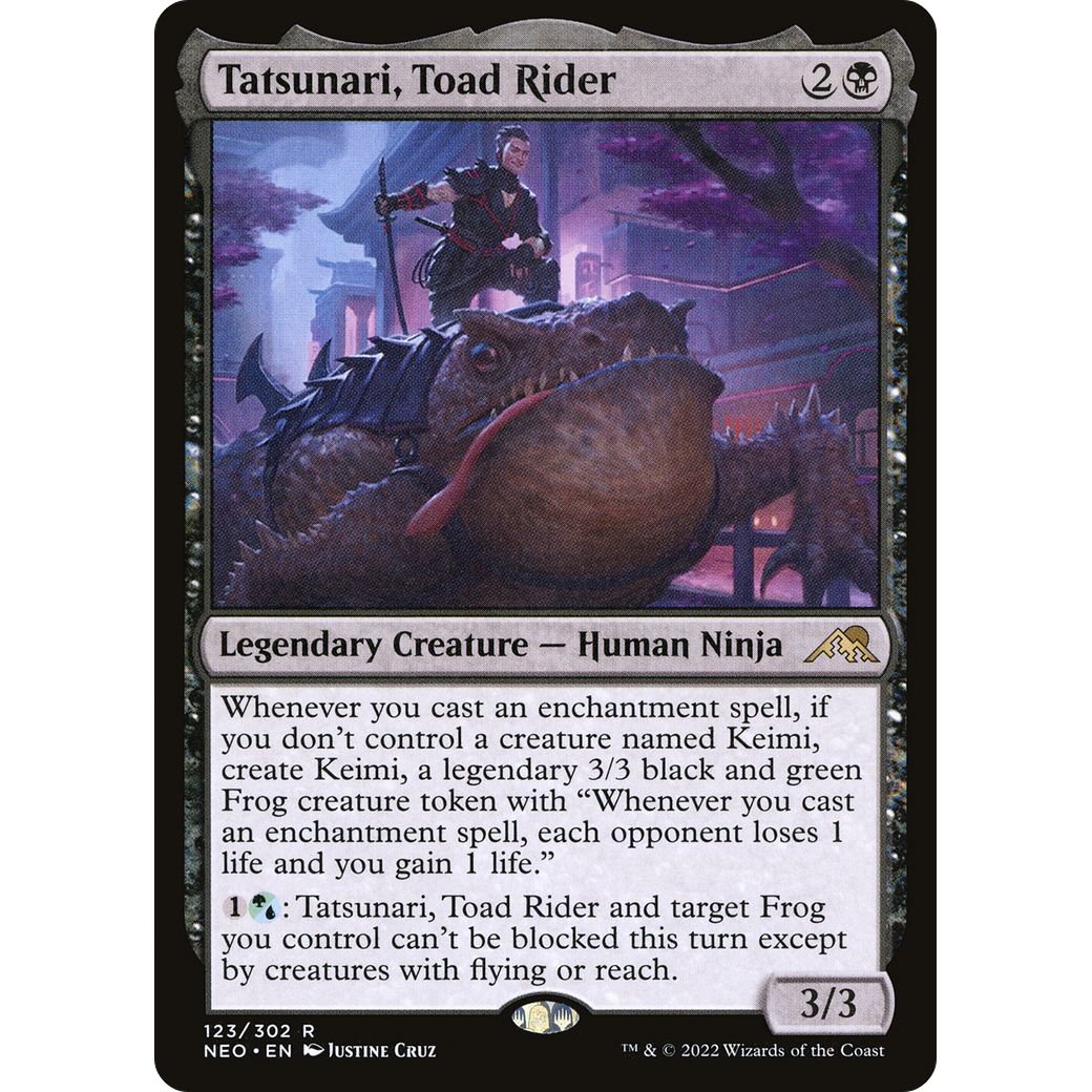 Tatsunari, Toad Rider (NEO-123) - Kamigawa: Neon Dynasty Foil