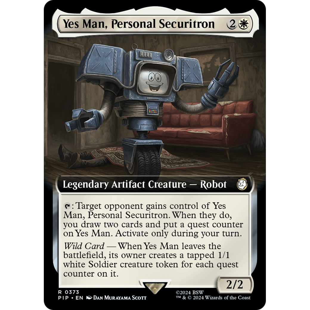 Yes Man, Personal Securitron (PIP-373) - Fallout: (Extended Art) Foil