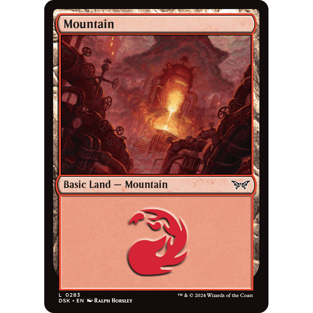 Mountain (DSK-283) - Duskmourn: House of Horror Foil