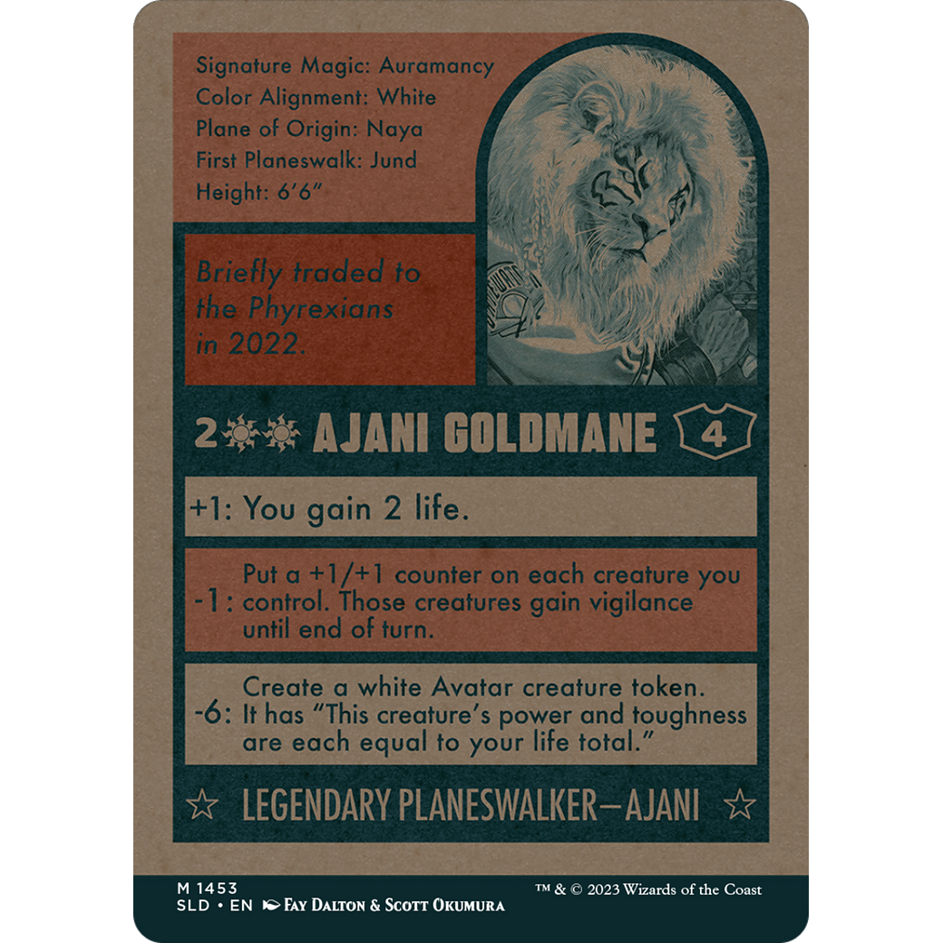 Ajani Goldmane (1453) (SLD-1453) - Secret Lair Drop: (Full Art) (Borderless)