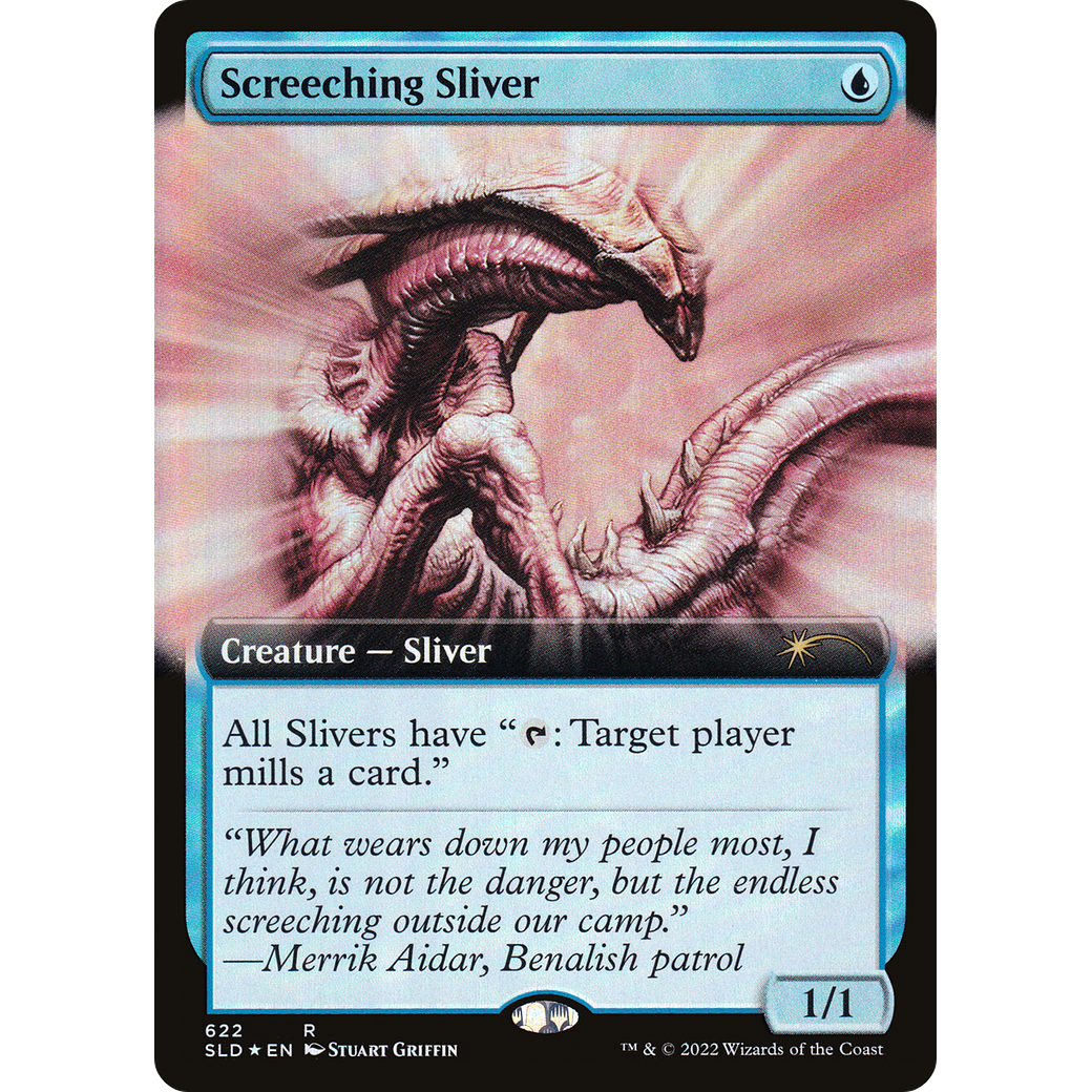 Screeching Sliver (Extended Art) (SLD-622) - Secret Lair Drop: (Extended Art) Foil