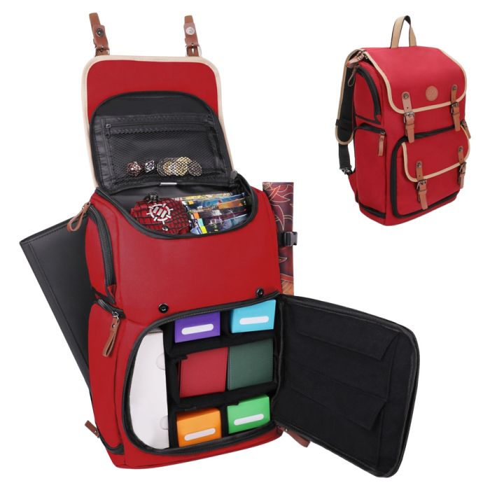 Enhance: Designer Edition Card Storage Backpack - Red