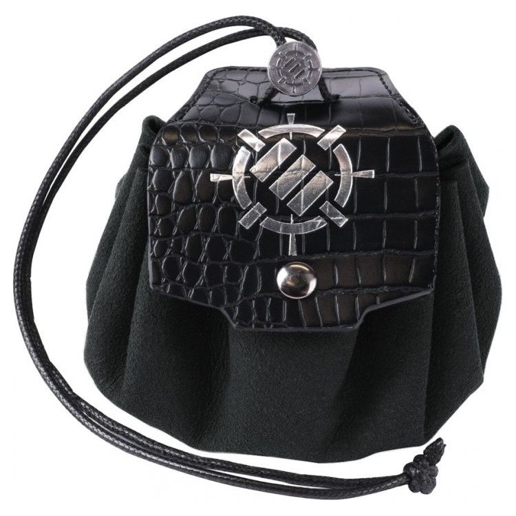 Enhance: 7-Set Metal Dice w/ Pouch - Black