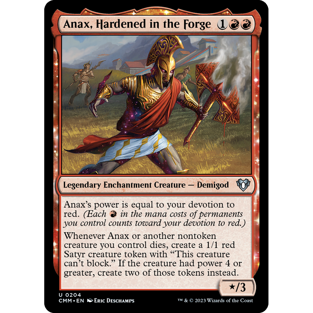 Anax, Hardened in the Forge (CMM-204) - Commander Masters: (enchantment) Foil