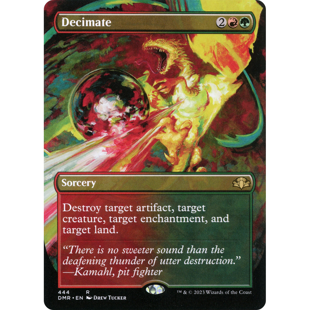 Decimate (Borderless) (DMR-444) - Dominaria Remastered (Borderless) Foil