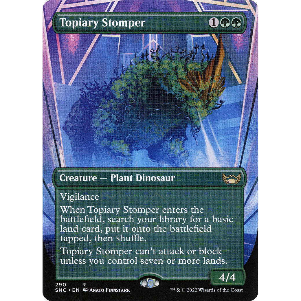 Topiary Stomper (Borderless) (SNC-290) - Streets of New Capenna (Borderless) Foil