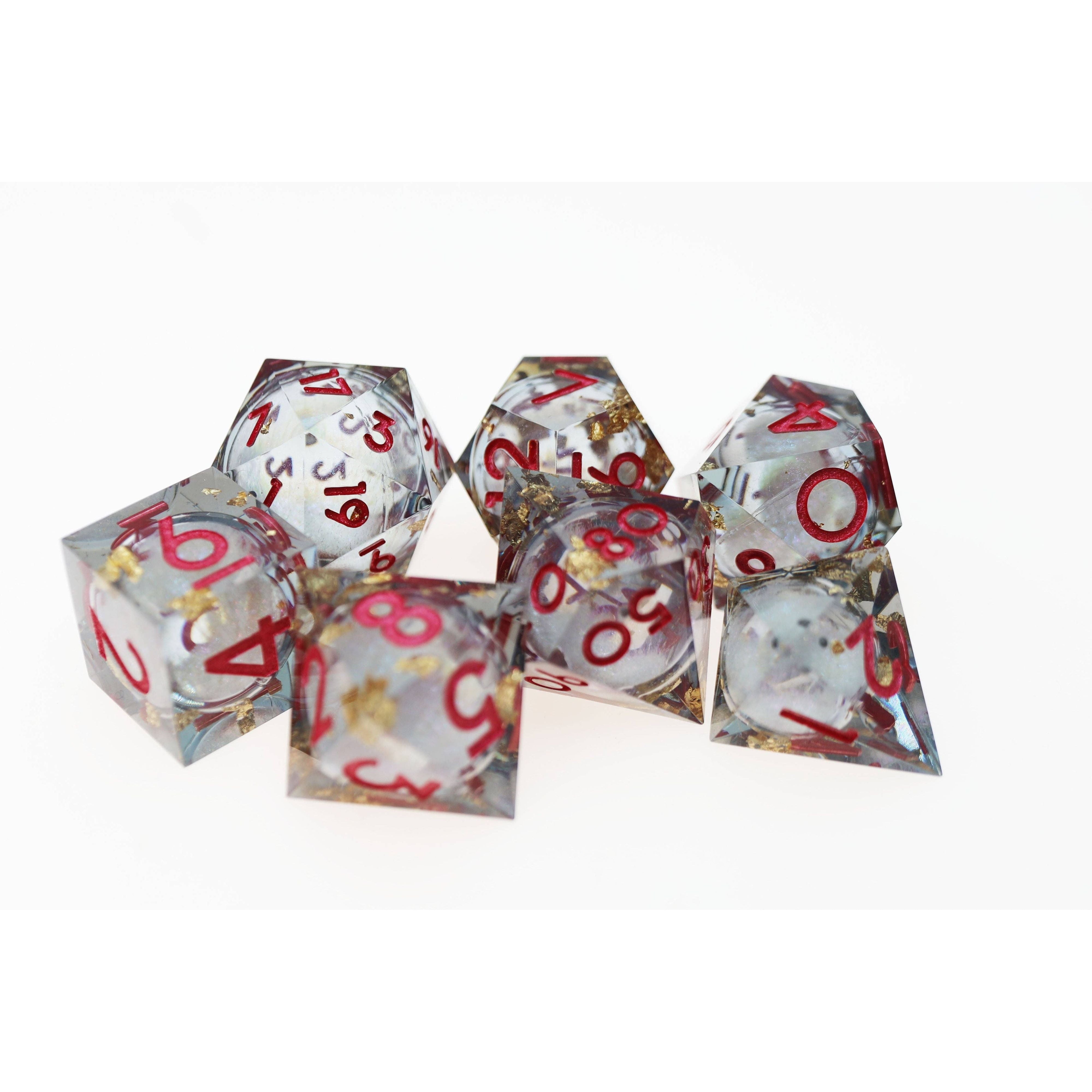Sharp Edge Liquid Core RPG Dice Set - Crystal Asteroid