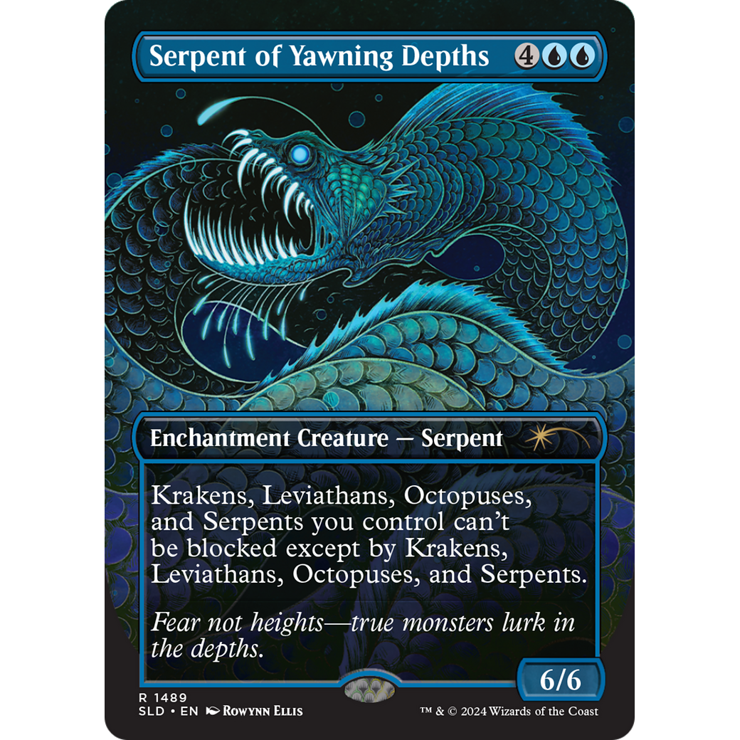 Serpent of Yawning Depths (SLD-1489) - Secret Lair Drop (Borderless)