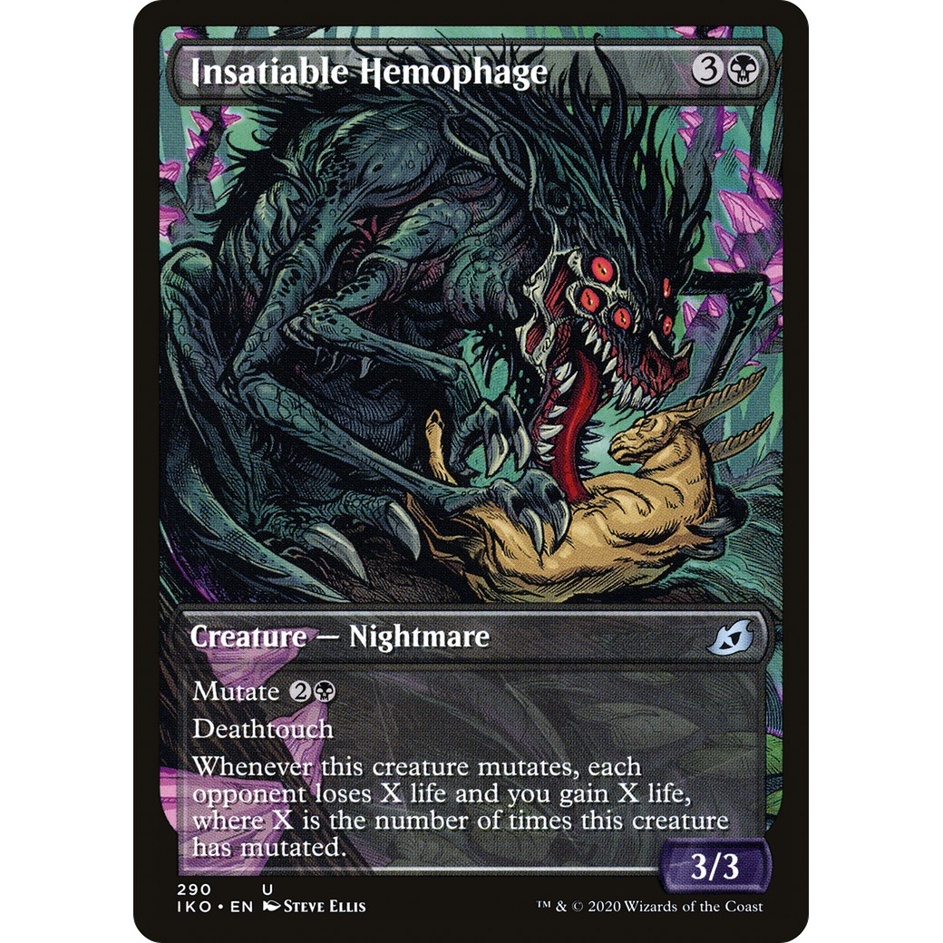 Insatiable Hemophage (Showcase) (IKO-290) - Ikoria: Lair of Behemoths: (Showcase) Foil