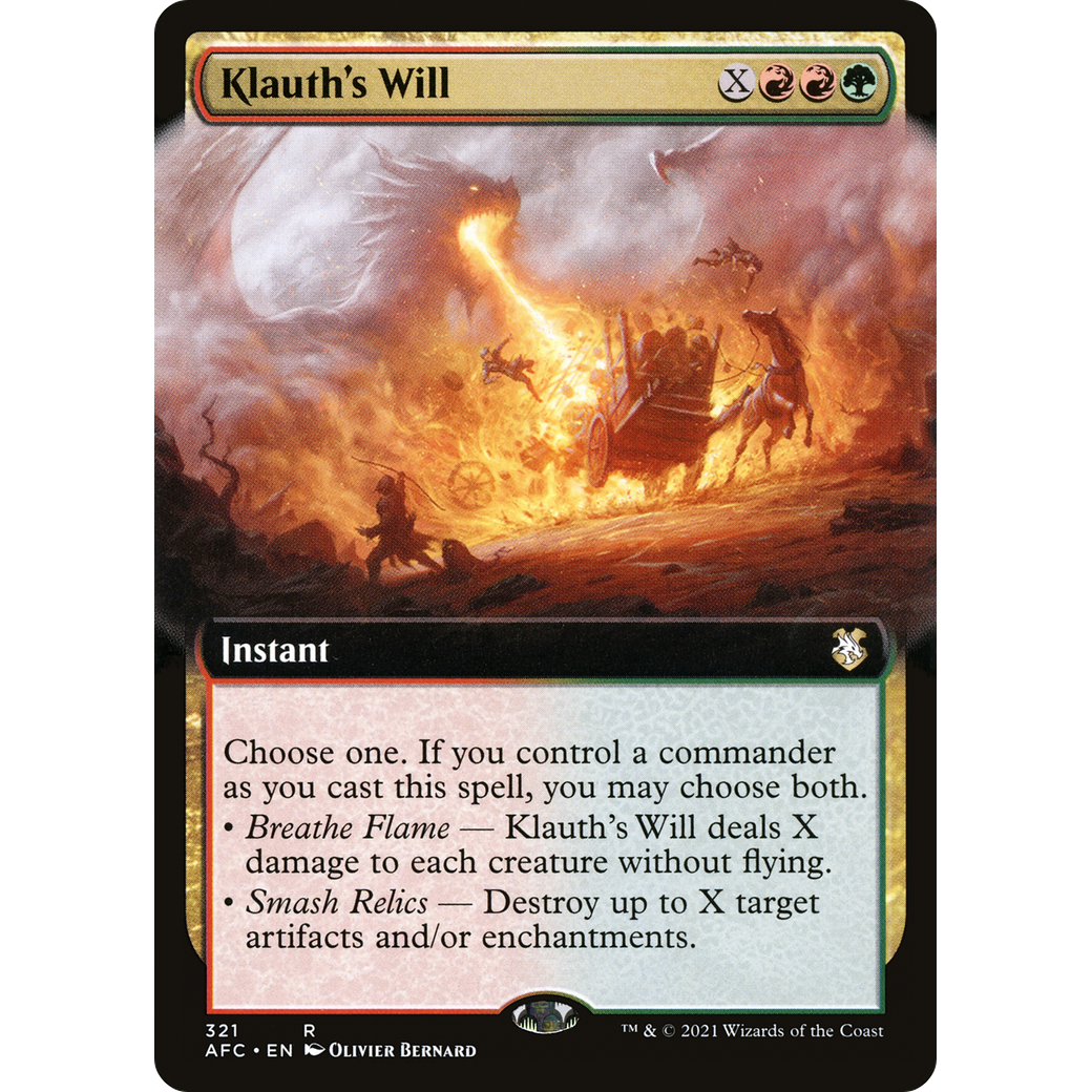 Klauth's Will (AFC-321) - Forgotten Realms Commander: (Extended Art)