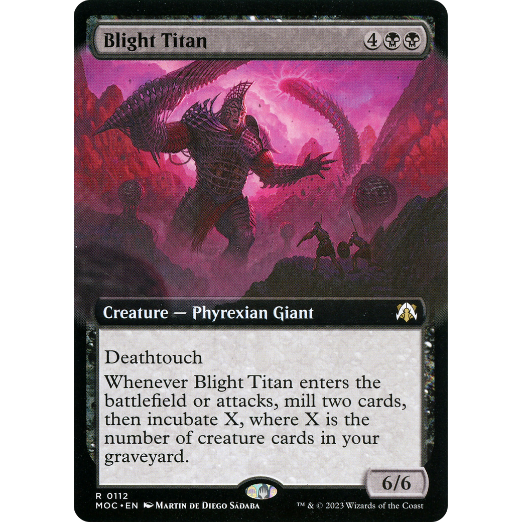 Blight Titan (Extended Art) (MOC-112) - March of the Machine Commander: (Extended Art) Foil