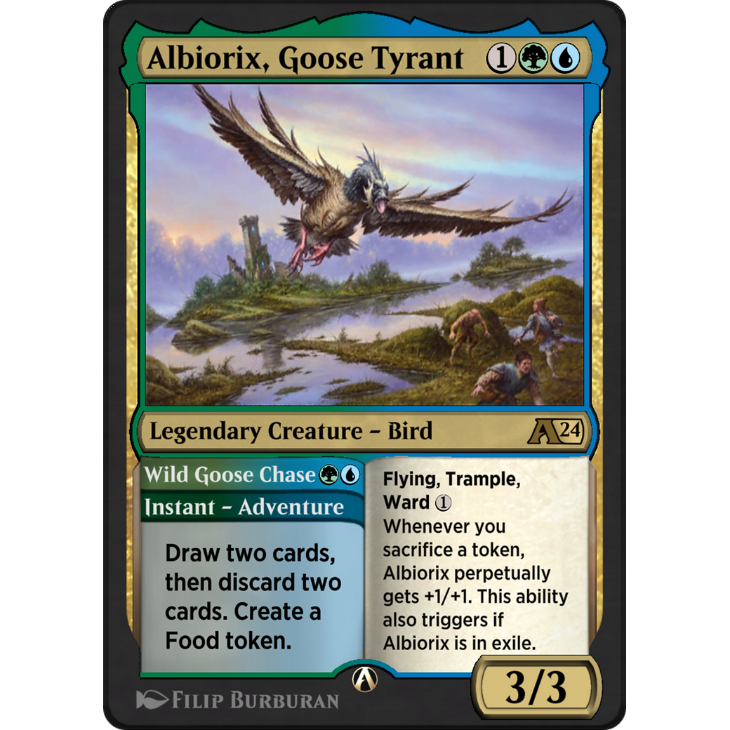 Albiorix, Goose Tyrant // Wild Goose Chase (YOTJ-019) - Alchemy: Outlaws of Thunder Junction
