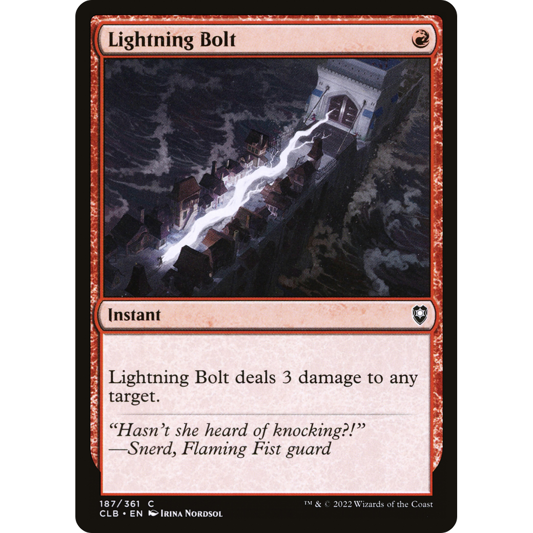 Lightning Bolt (CLB-187) - Commander Legends: Battle for Baldur's Gate Foil