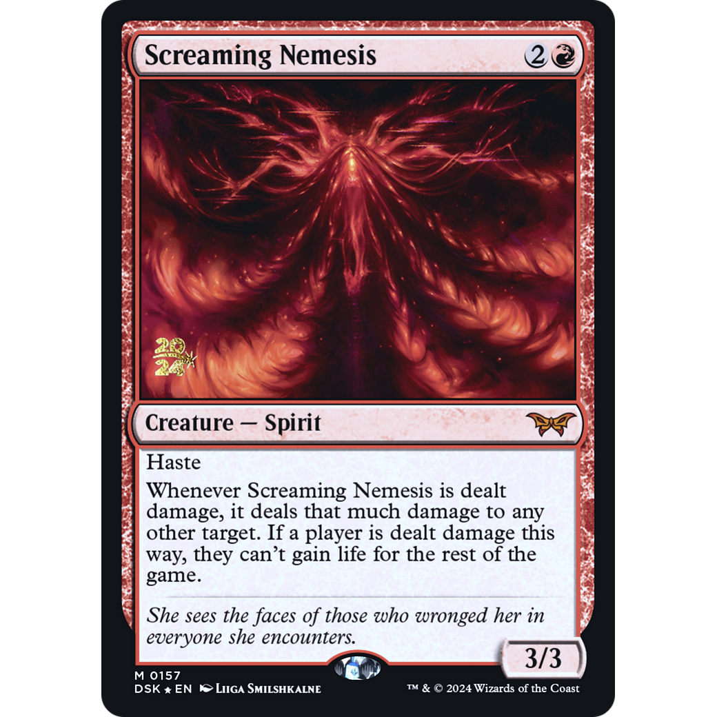 Screaming Nemesis (PRE-157S) - Duskmourn: House of Horror Promos Foil