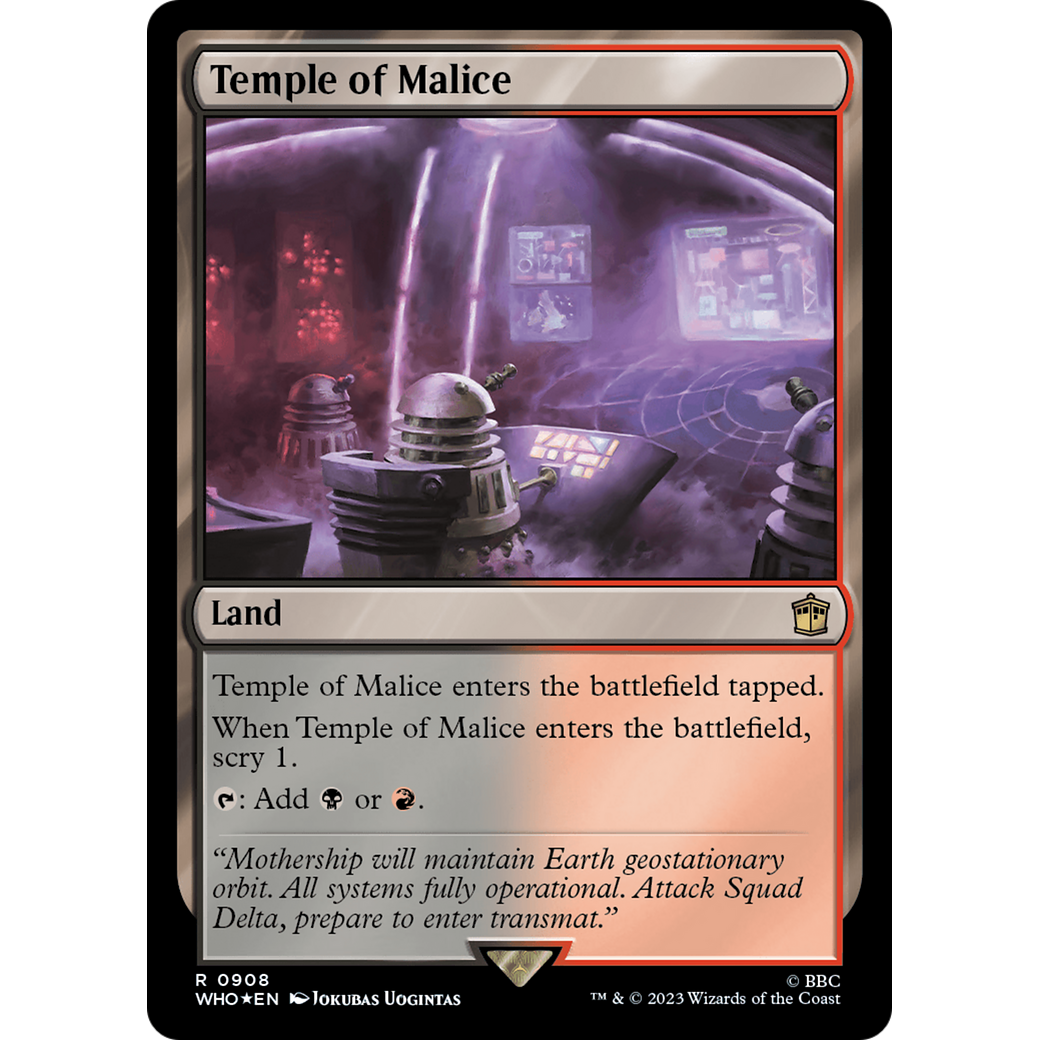 Temple of Malice (Surge Foil) (WHO-908) - Doctor Who Foil