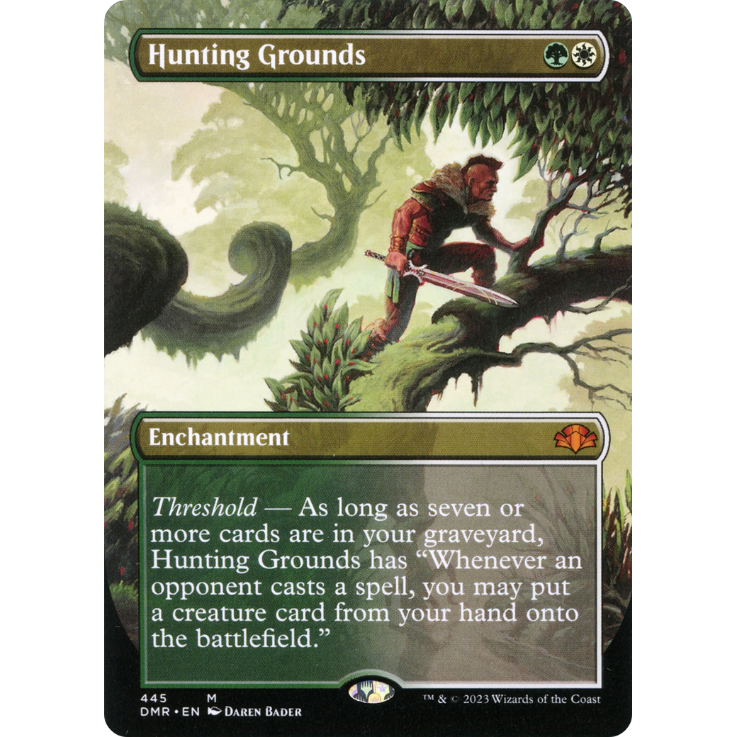 Hunting Grounds (Borderless) (DMR-445) - Dominaria Remastered (Borderless) Foil