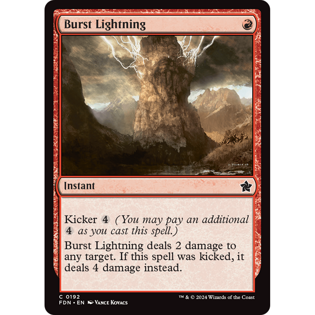 Burst Lightning (FDN-192) - Foundations Foil