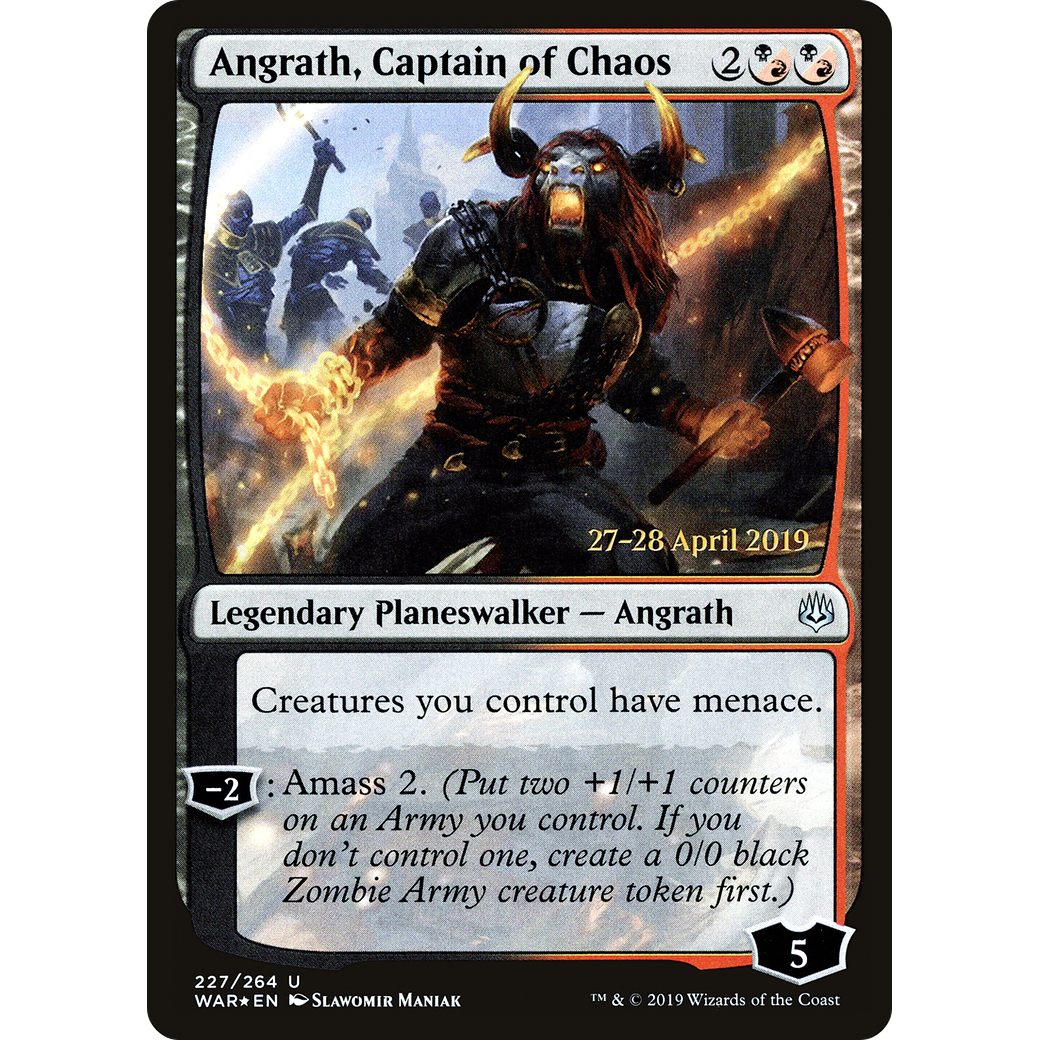 Angrath, Captain of Chaos (PRE-227) - War of the Spark Promos Foil