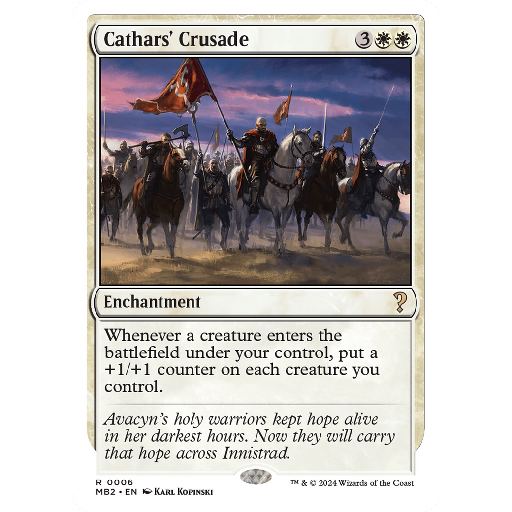 Cathars' Crusade (White Border) (MB2-006) - Mystery Booster 2