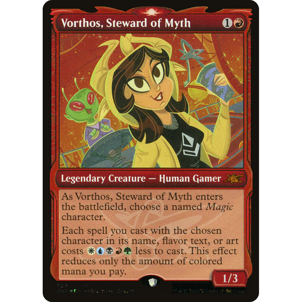 Vorthos, Steward of Myth (Showcase) (Galaxy Foil) (UNF-502) - Unfinity: (Showcase) Foil