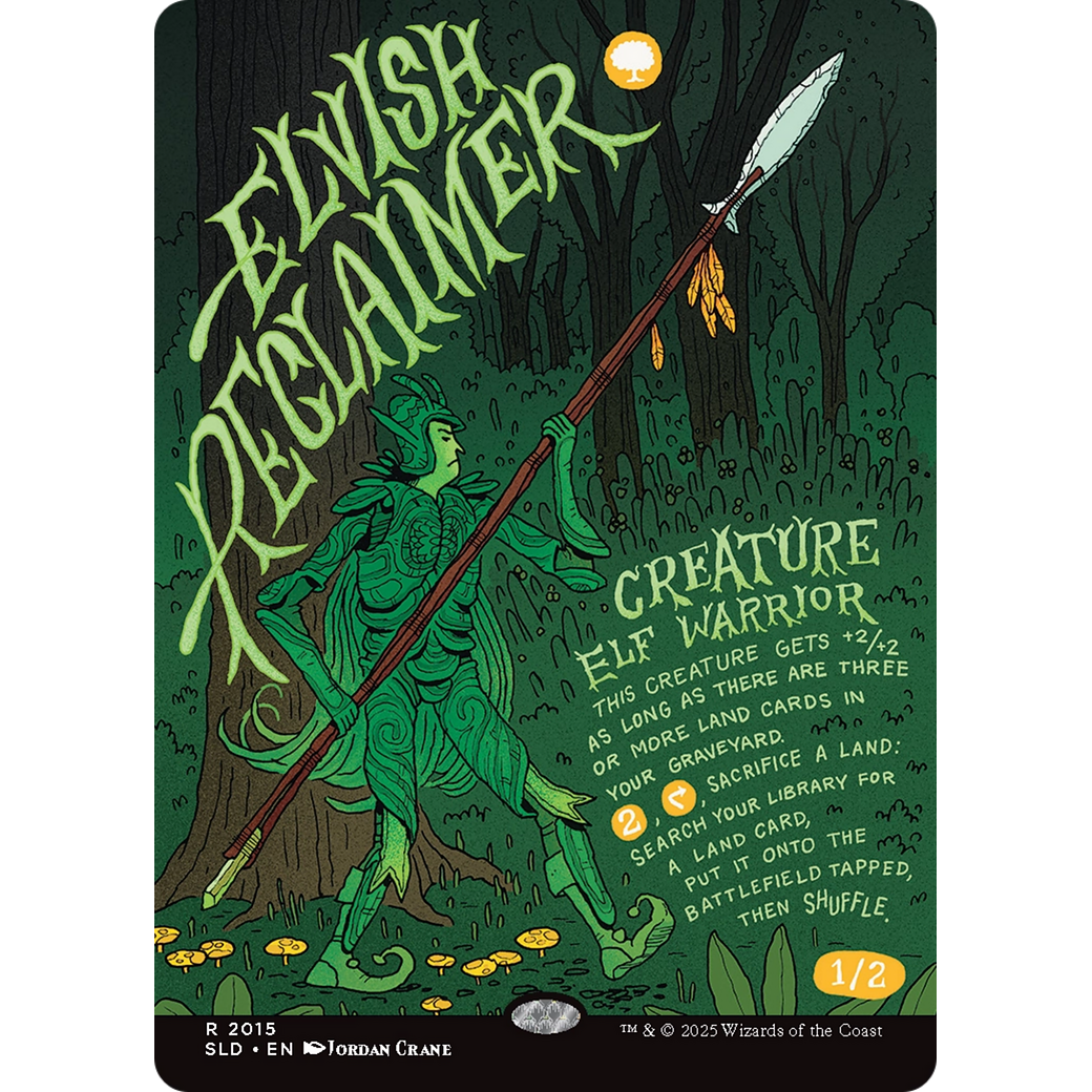 Elvish Reclaimer (SLD-2015) - Secret Lair Drop (Borderless)