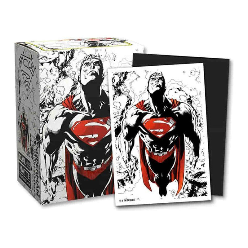 Dragon Shield Sleeves 100ct: Dual Art - Superman Core (Red and White)
