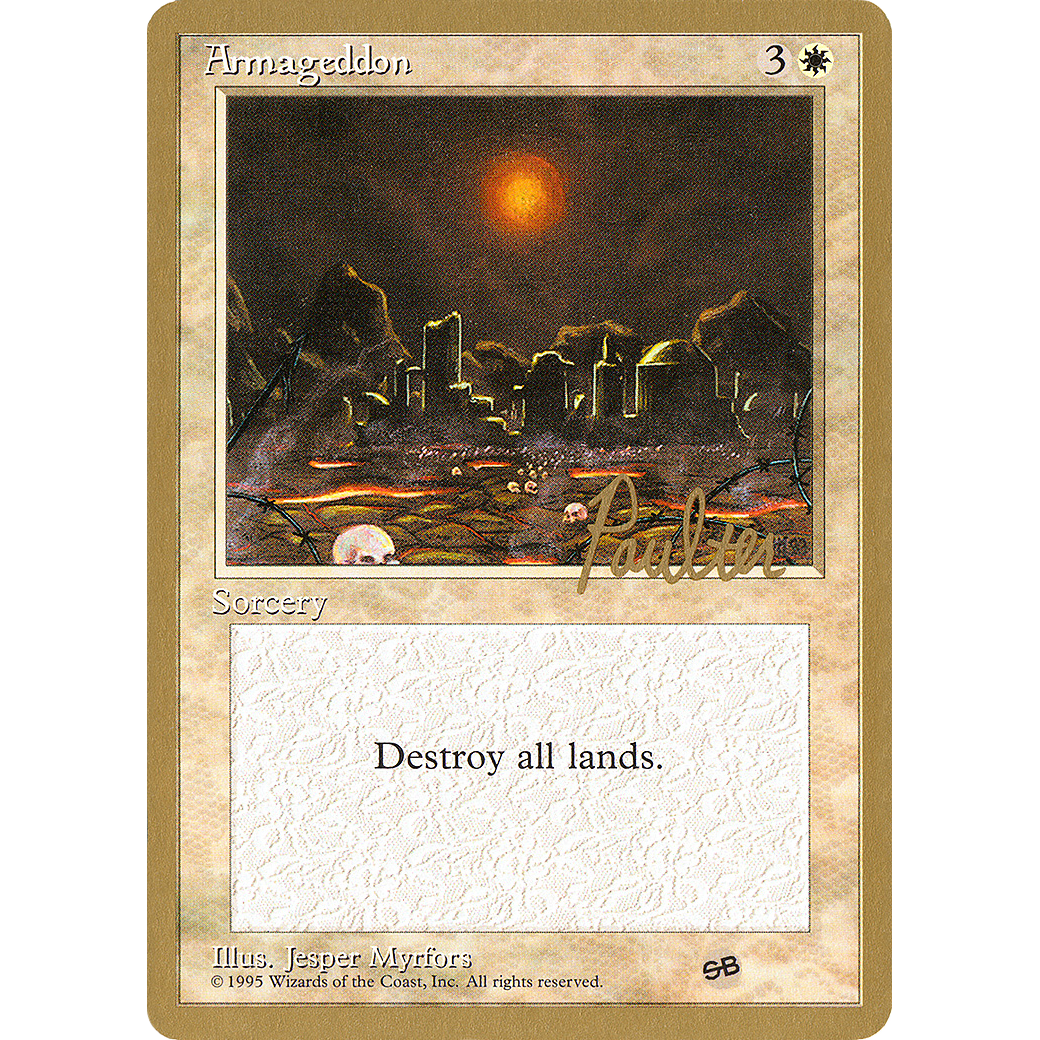 Armageddon - 1996 Preston Poulter (4ED) (SB) (WCD-) - Pro Tour Collector Set