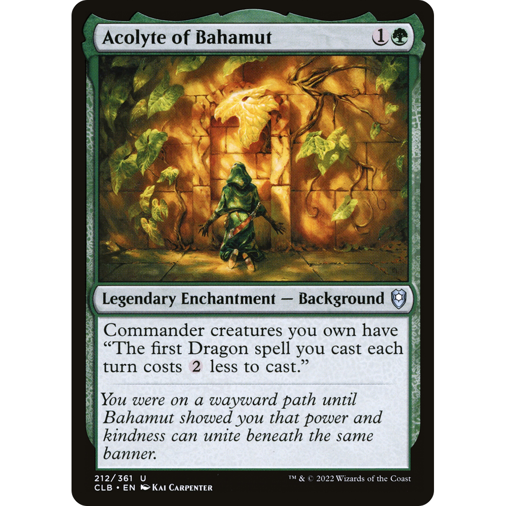 Acolyte of Bahamut (CLB-212) - Commander Legends: Battle for Baldur's Gate Foil
