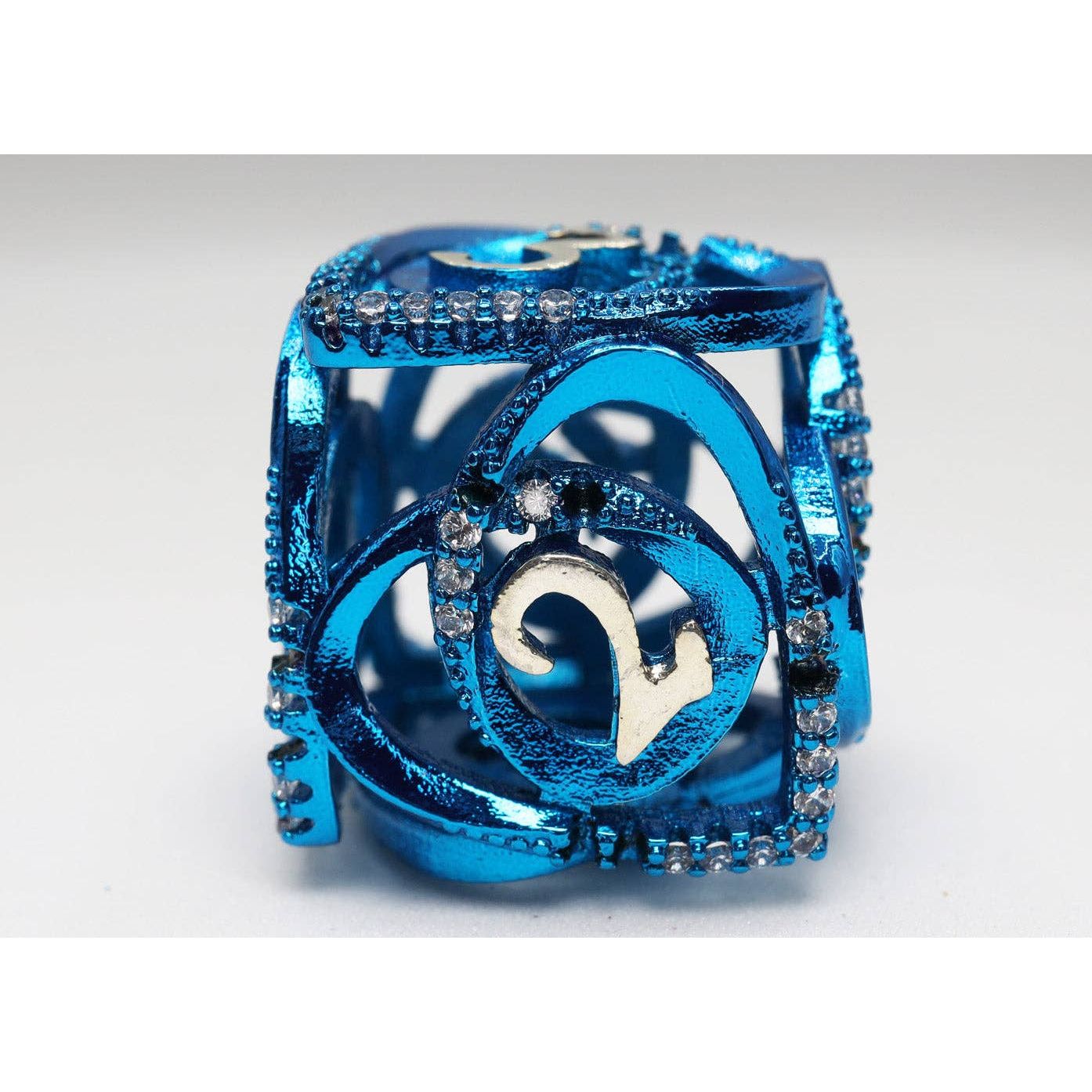 Hollow Hearts: Jeweled Blue - Metal RPG Dice Set