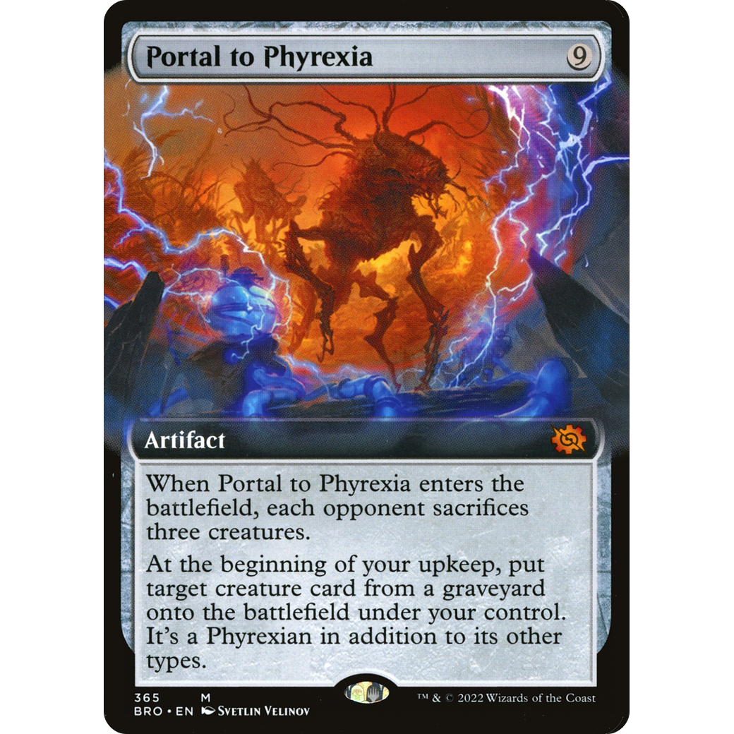 Portal to Phyrexia (Extended Art) (BRO-365) - The Brothers' War: (Extended Art) Foil