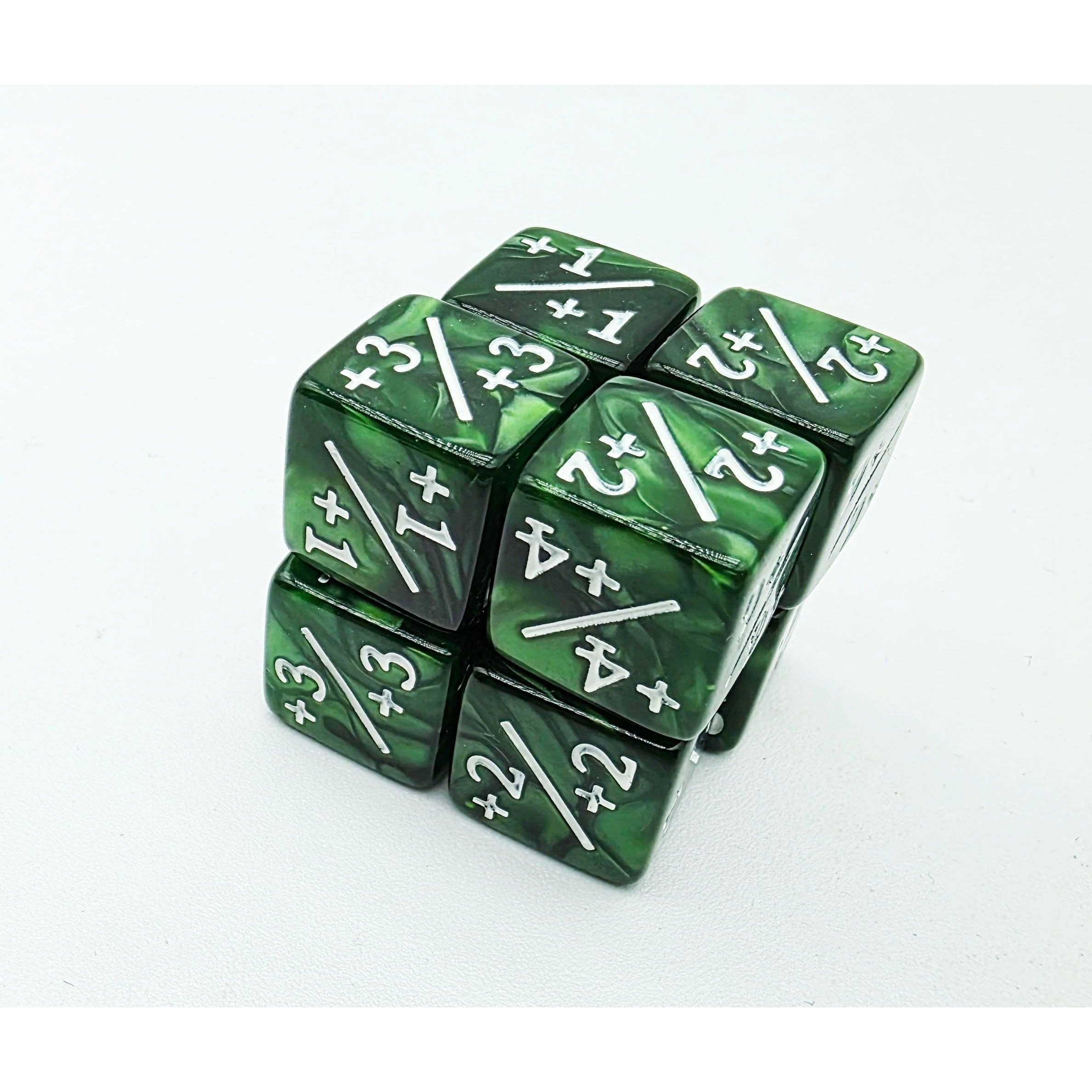 +1/+1 Pearl Green Counters for Magic - Set of 8