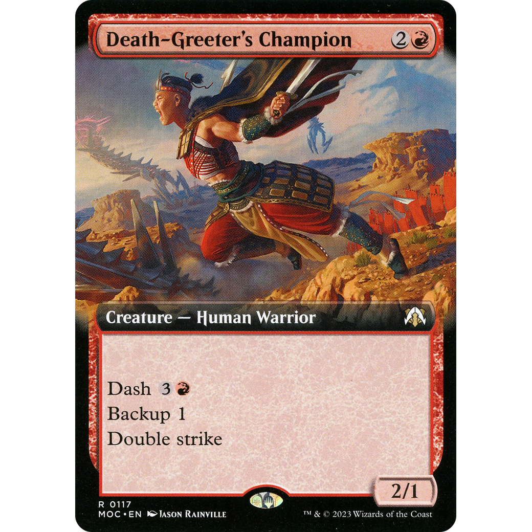 Death-Greeter's Champion (MOC-117) - March of the Machine Commander: (Extended Art)