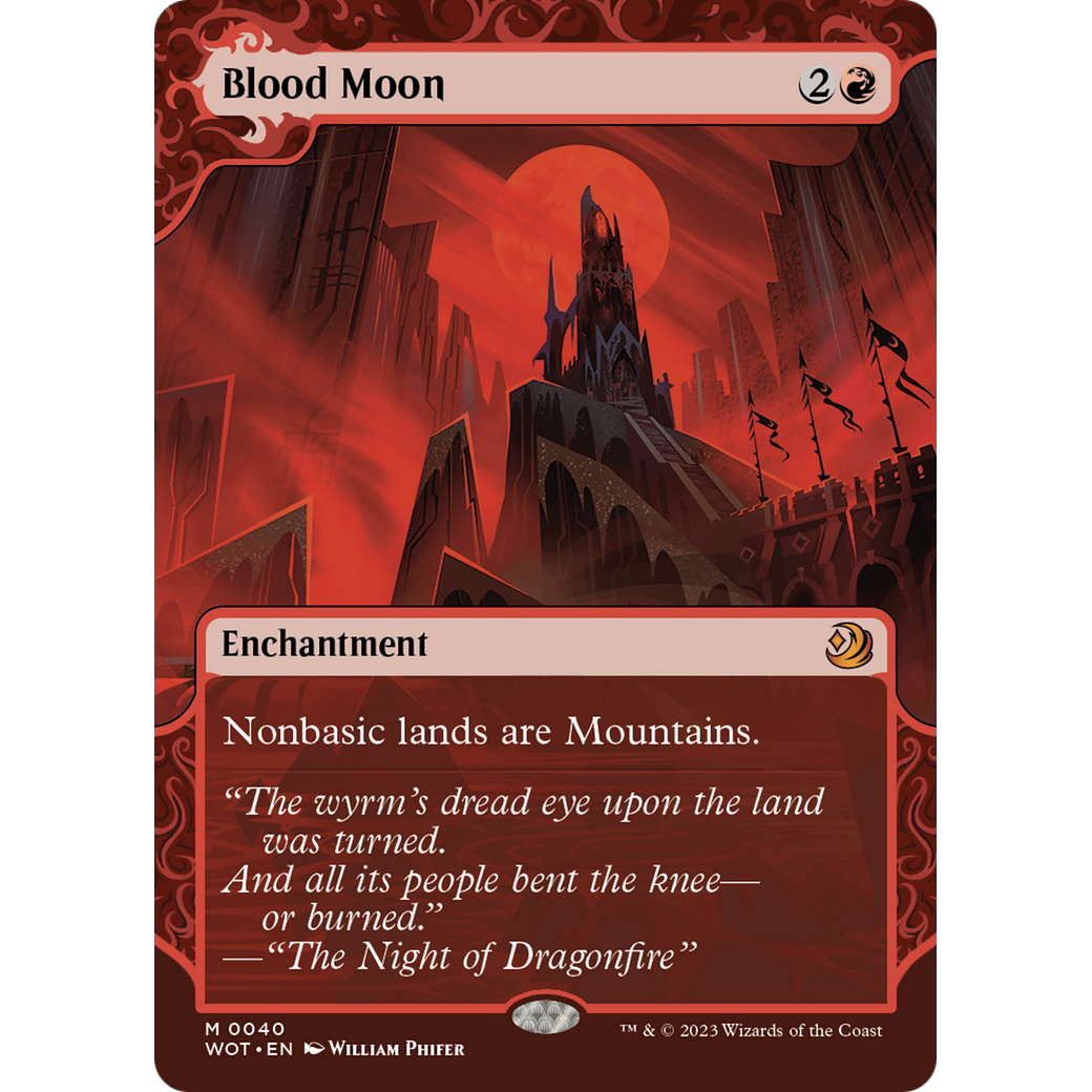 Blood Moon (WOT-040) - Wilds of Eldraine: Enchanting Tales: (Showcase) (Borderless)