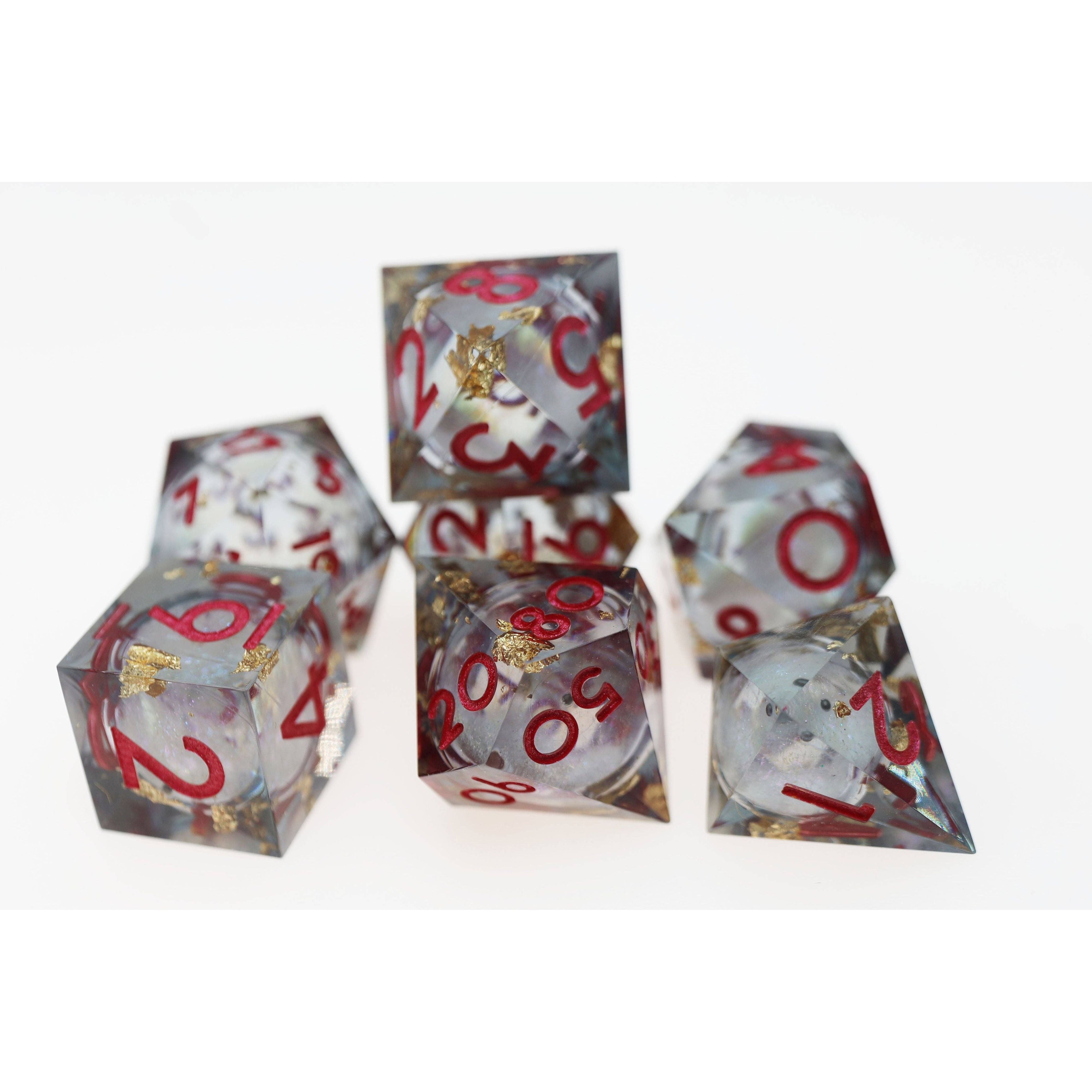 Sharp Edge Liquid Core RPG Dice Set - Crystal Asteroid