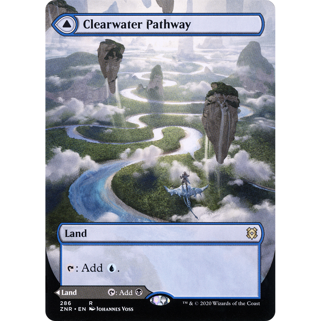 Clearwater Pathway (Borderless) (ZNR-286) - Zendikar Rising: (Showcase) (Borderless)