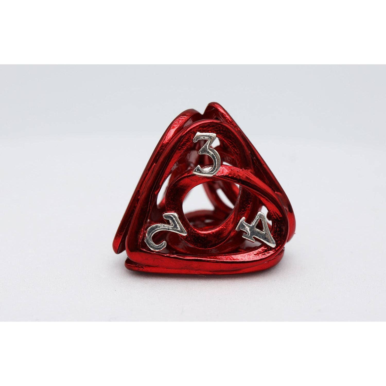 Hollow Hearts: Red - Metal RPG Dice Set