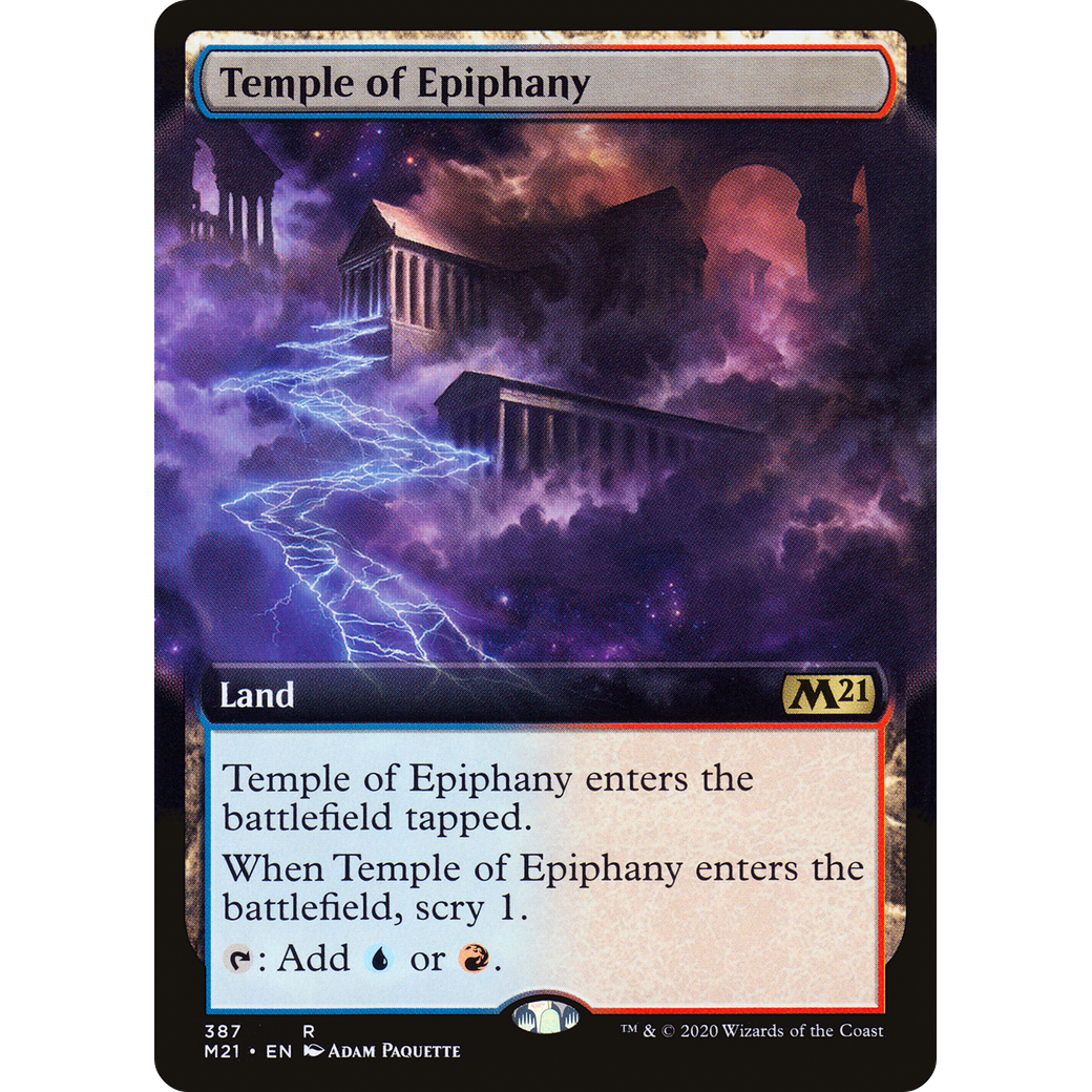 Temple of Epiphany (Extended Art) (M21-387) - Core Set 2021: (Extended Art) Foil