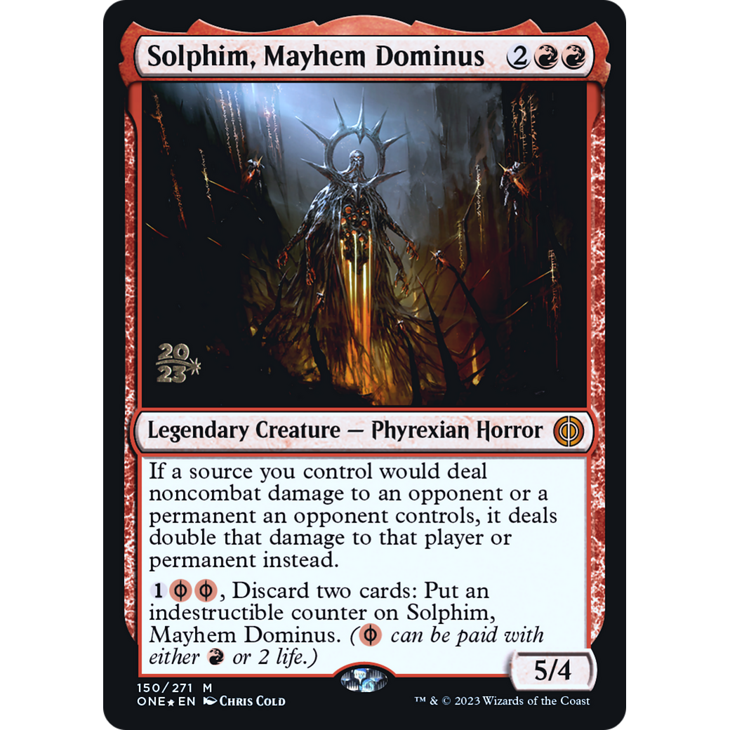 Solphim, Mayhem Dominus (PRE-150S) - Phyrexia: All Will Be One Promos Foil