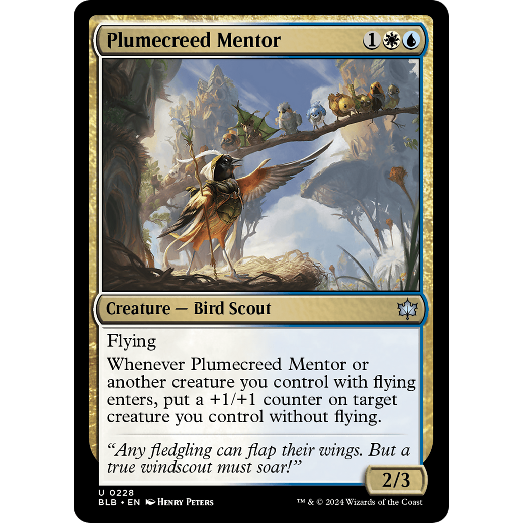 Plumecreed Mentor (BLB-228) - Bloomburrow Foil