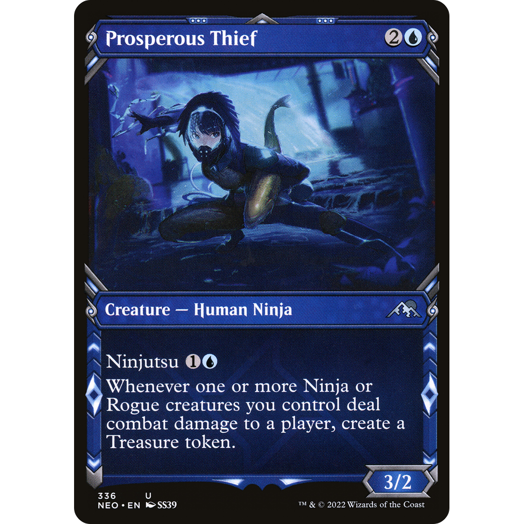 Prosperous Thief (NEO-336) - Kamigawa: Neon Dynasty: (Showcase) Foil