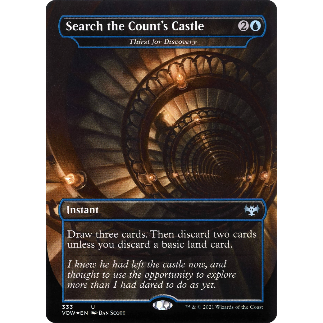 Search the Count's Castle - Thirst for Discovery (VOW-333) - Innistrad: Crimson Vow / Search the Count's Castle (Borderless) Foil