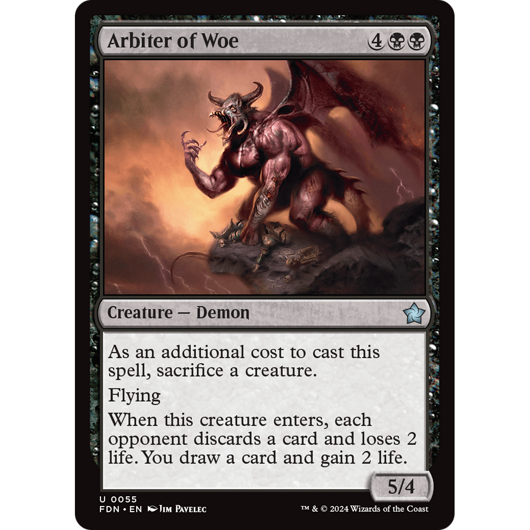 Arbiter of Woe (FDN-055) - Foundations Foil