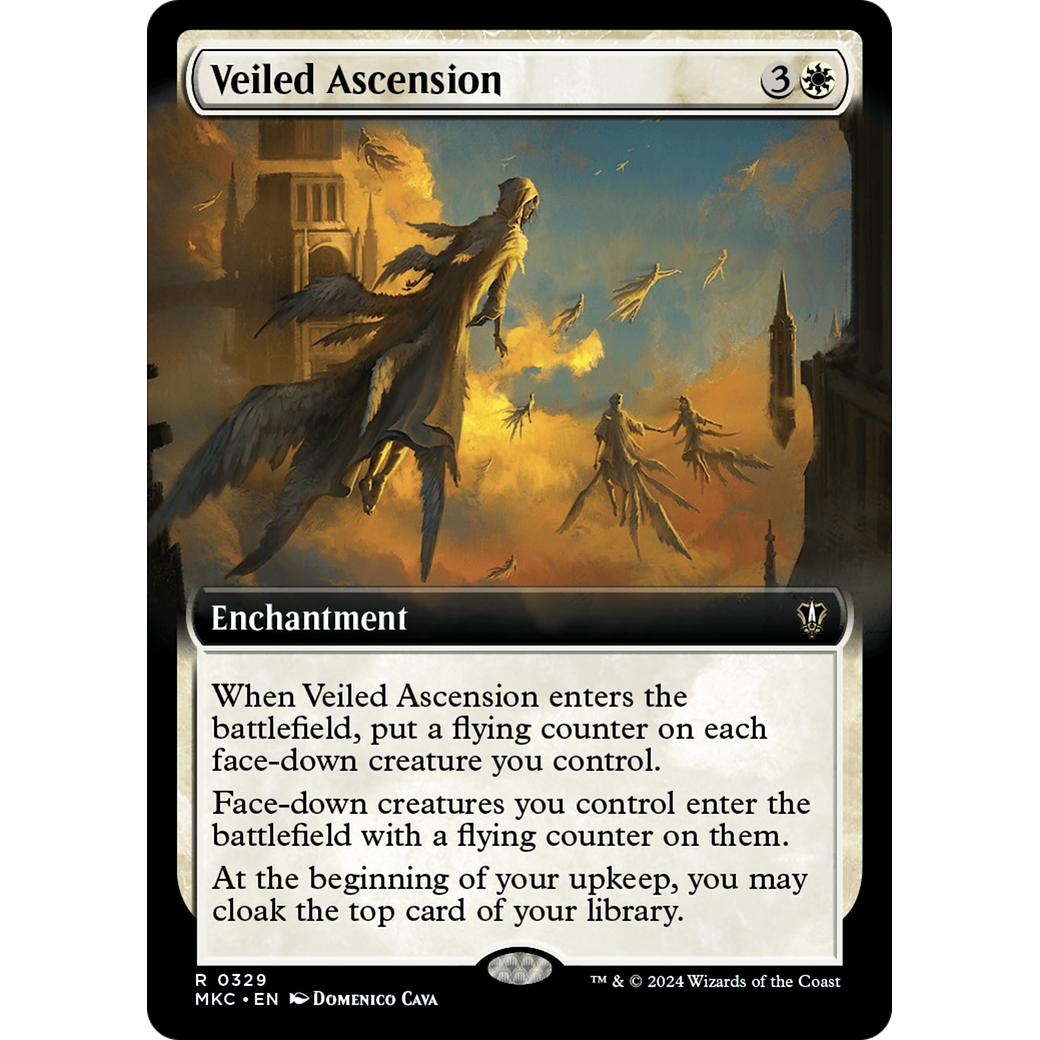 Veiled Ascension (MKC-329) - Murders at Karlov Manor Commander: (Extended Art)