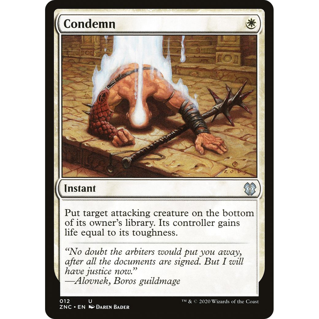 Condemn (ZNC-012) - Zendikar Rising Commander