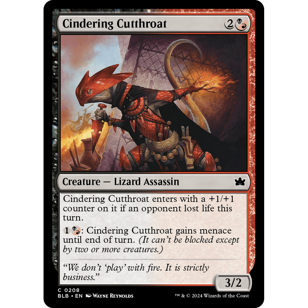 Cindering Cutthroat (BLB-208) - Bloomburrow Foil