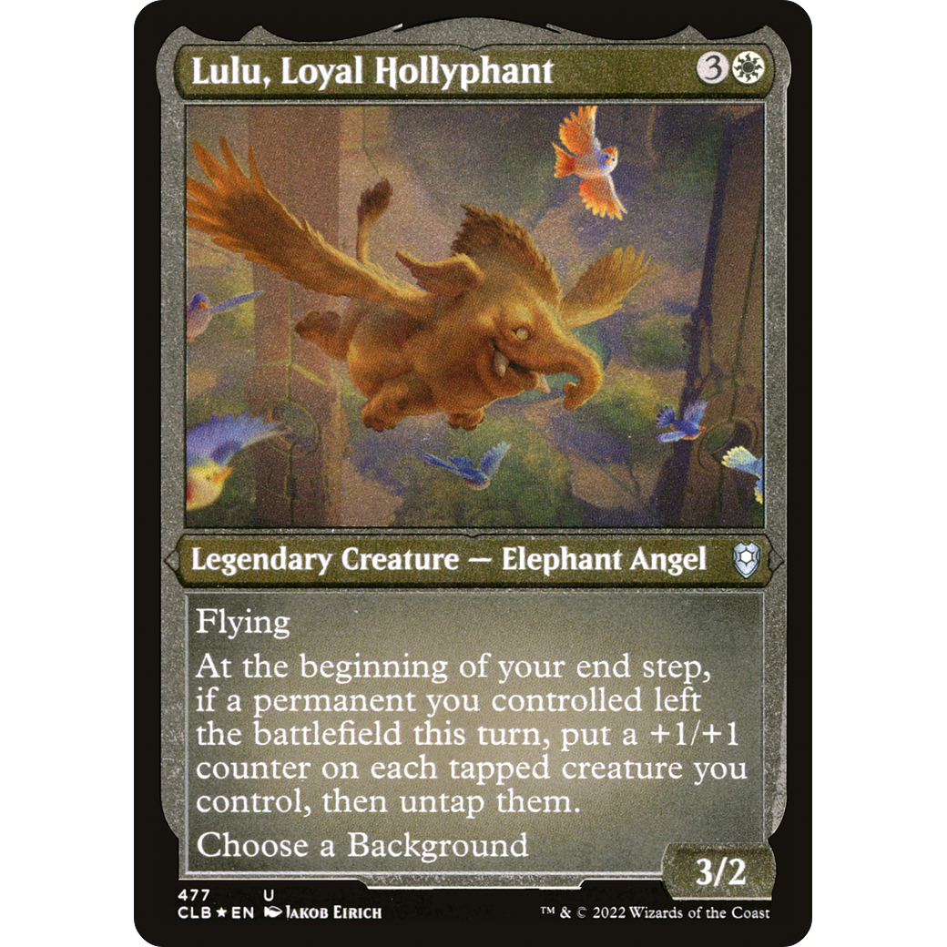 Lulu, Loyal Hollyphant (CLB-477) - Commander Legends: Battle for Baldur's Gate Etched Foil