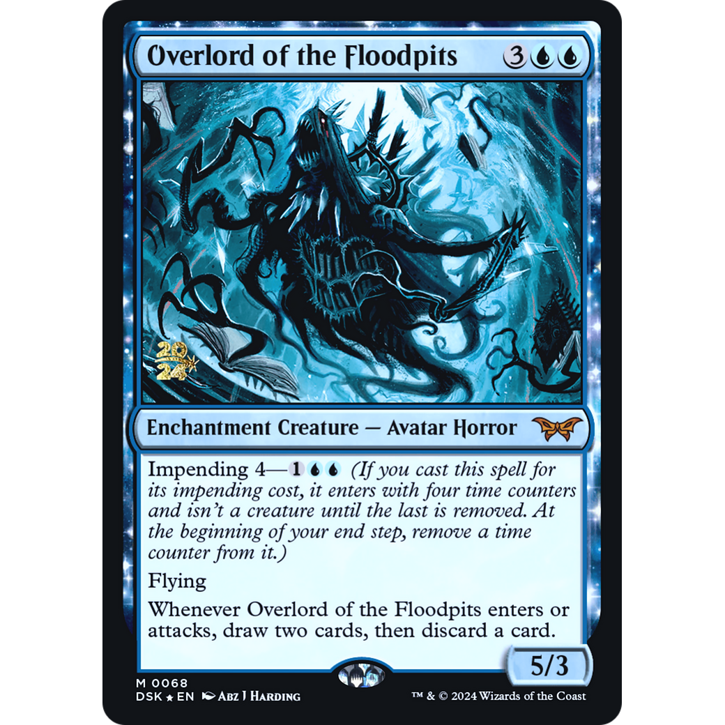 Overlord of the Floodpits (PRE-68S) - Duskmourn: House of Horror Promos: (enchantment) Foil