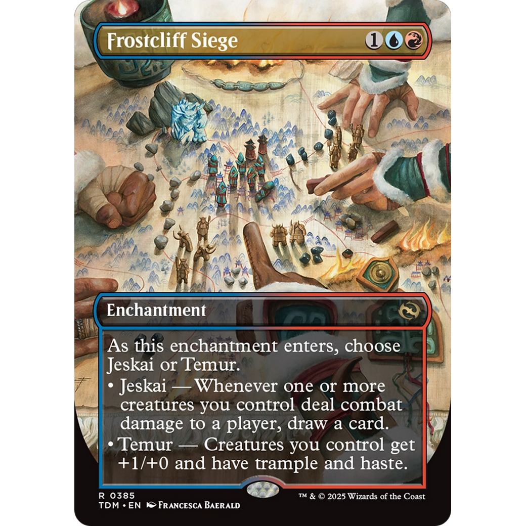 Frostcliff Siege (TDM-385) - Tarkir: Dragonstorm: (enchantment) (Borderless) Foil
