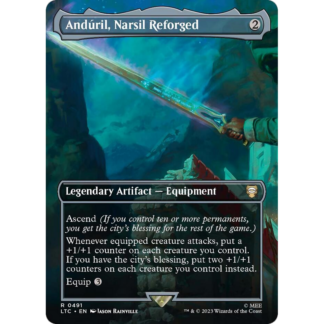Andúril, Narsil Reforged (LTC-491) - Tales of Middle-earth Commander (Borderless) Foil